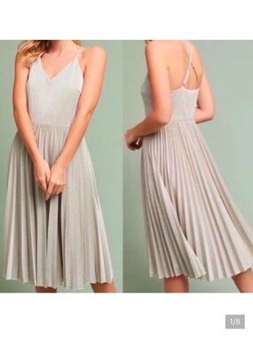 Anthropologie Silver/ Argnt Lunar Dress size 8